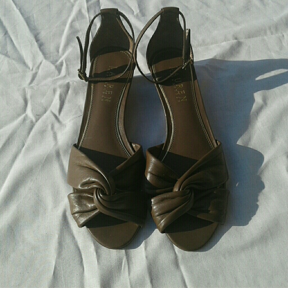 Lauren Ralph Lauren Open Toe Strap Wedge